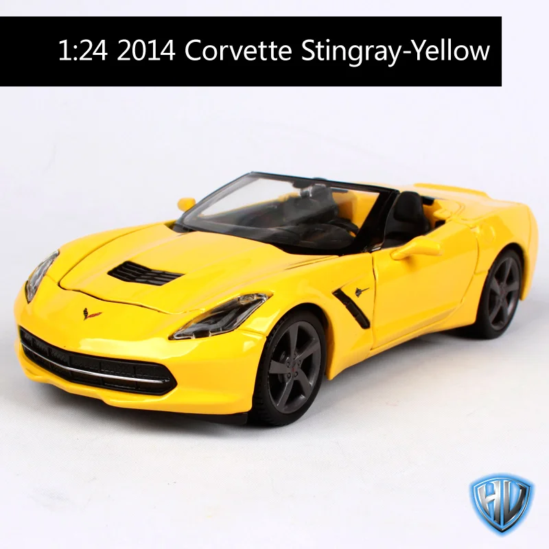 Maisto 1:24 2014 corvette stingray красный желтый автомобиль литья под давлением модель