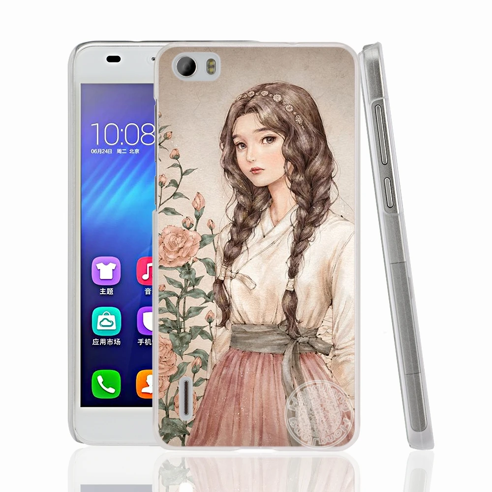 HAMEINUO Модный чехол для сотового телефона девушки с винной чашкой huawei honor 3C 4A 4X 4C 5X 6 7