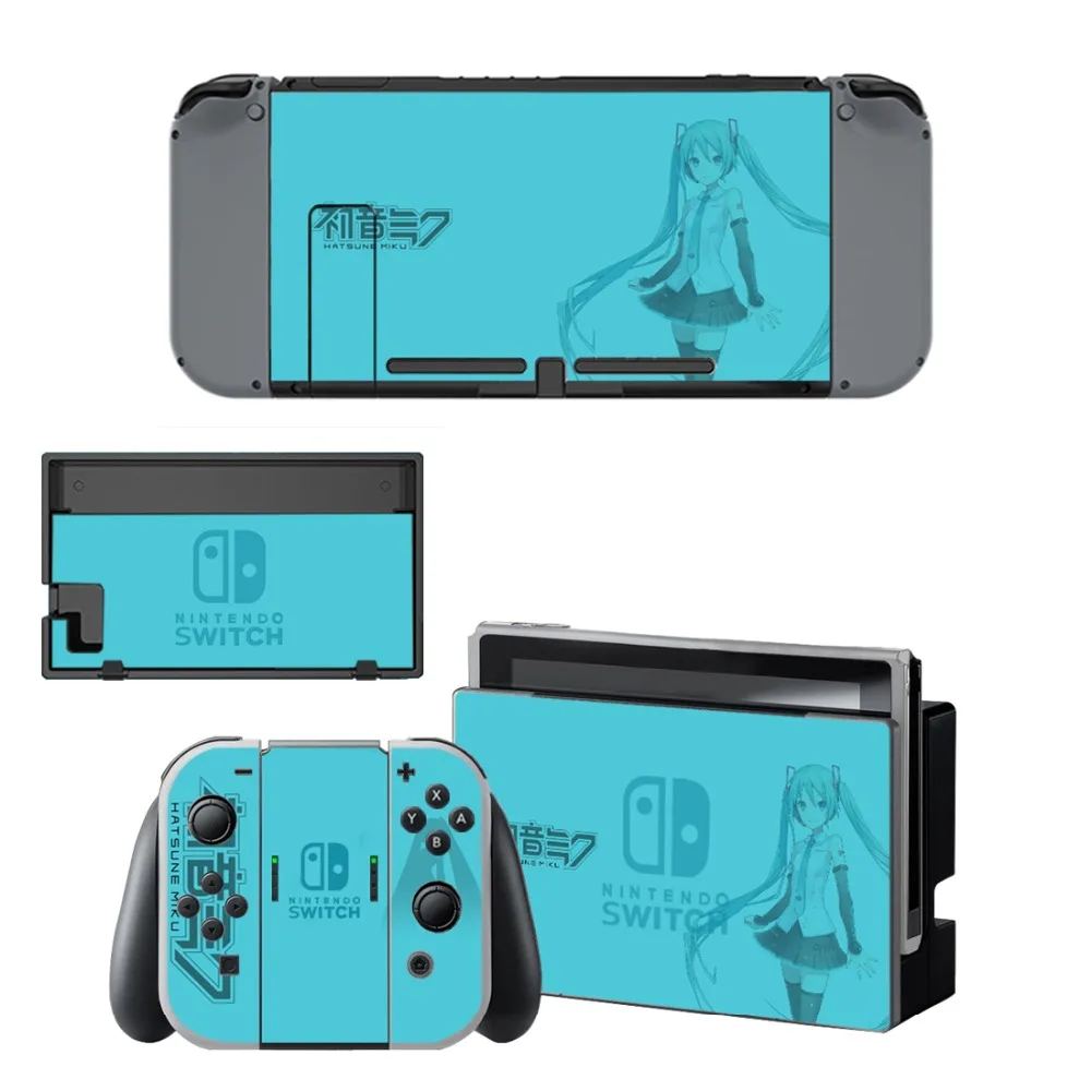 Девушка Hatsune наклейка с изображением Мику Виниловая для защиты кожи Nintendo Switch NS