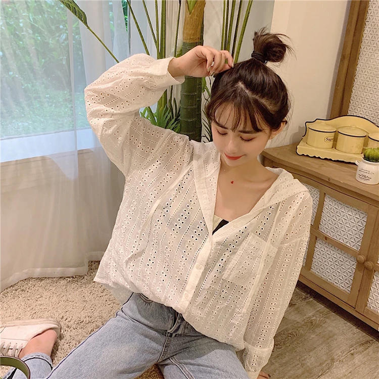 Летняя женская одежда с длинными рукавами Солнцезащитная куртка модные