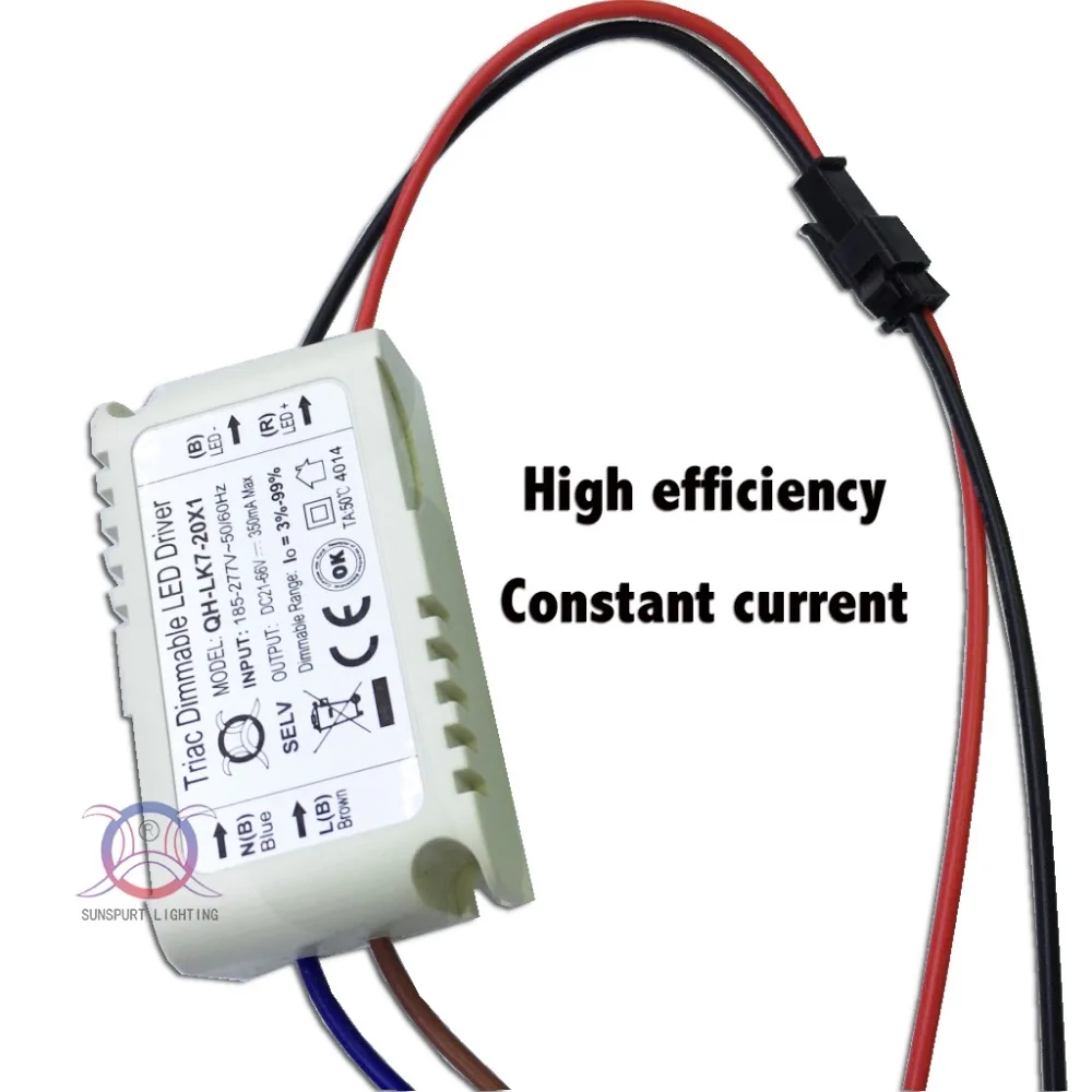 Светодиодный драйвер 2 шт. изолирующий с регулируемой яркостью 7 20X1 Вт 300 мА