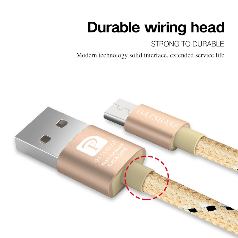 OATSBASF usb type C кабель для samsung Galaxy S9 USB быстрой зарядки передачи данных Xiao mi A1 6 x 2 2s