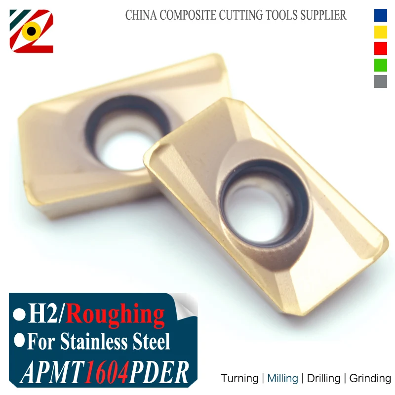 

EDGEV APMT1604 APMT 1604 PDER H2 EP6350 Stainless steel Milling Carbide Inserts End Mill Cutter CNC Machine For BAP400R