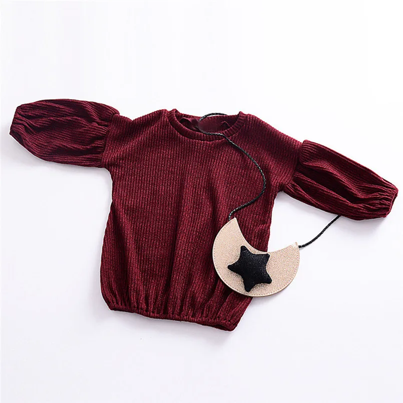 2019 Baby Girls прочный фонарь рукав рубашка топы наряды зимняя одежда Ropa de ninos