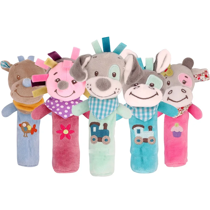 Funy детские погремушки-мобильные телефоны милые игрушки Мультяшные животные