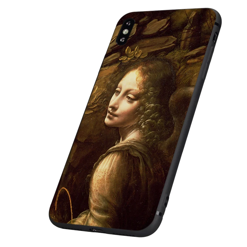 Черный чехол из ТПУ для iphone 5 5s se 6 6s 7 8 plus x 10 силиконовый XR XS 11 pro MAX Мона Лиза