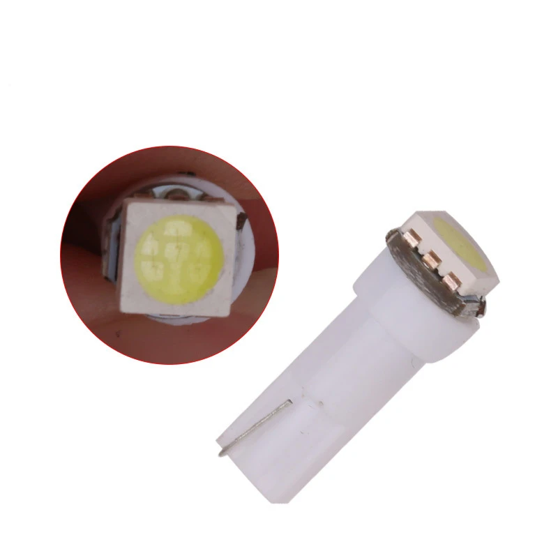 10 шт. Светодиодная лампа для салона автомобиля T5 1SMD 5050 приборной панели