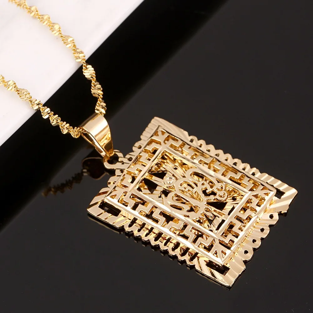 Ожерелье с подвеской Allah цепочка для мужчин и женщин ювелирные изделия в арабском