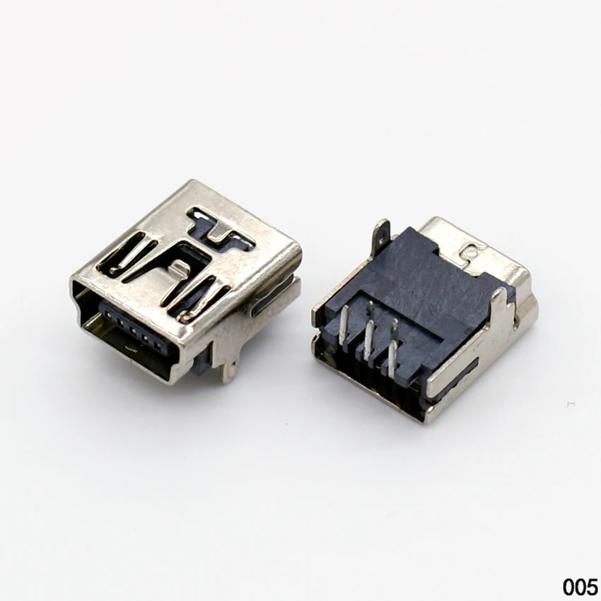 1X мини USB разъем 5P/F гнездовой монтаж печатной платы для телефона MP4 90 углов 5