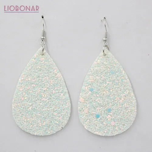Color 10-White Модные большие серьги Бохо розового цвета с блестками каплеобразные серьги большие сережки для женщин bijoux(украшения своими руками - Окраска металла: Color 10-White
