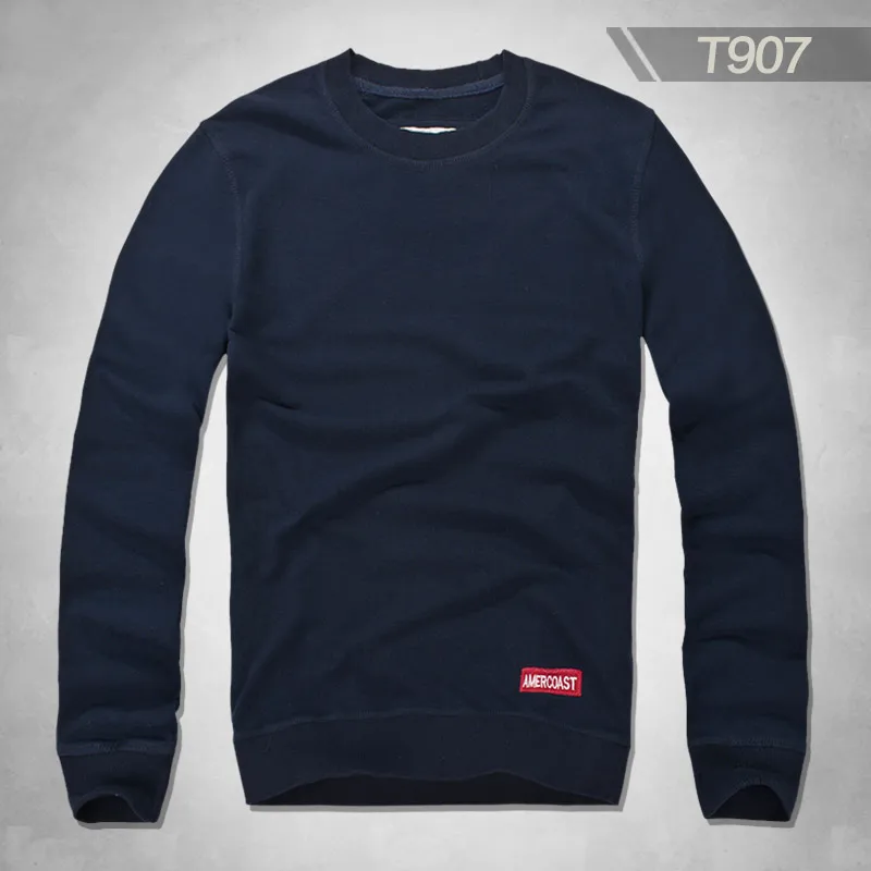 T907 Navy Blue Amercoast/весенне-осенний комплект с футболкой с длинными рукавами и круглым вырезом 90 - Цвет: T907 Navy Blue