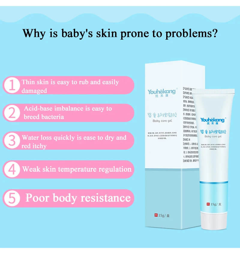 Youhekang 15 г Безопасный крем для младенца Eczema dermitis детская зудящая кожа уход китайский из трав, медицинская пластырь с узорами без гормона
