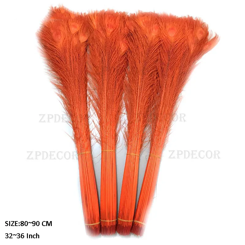 Zpdecor длина 80-90 см 32-36 дюймов красивое натуральное павлинье перо Diy карнавал Свадебная декоративная фурнитура