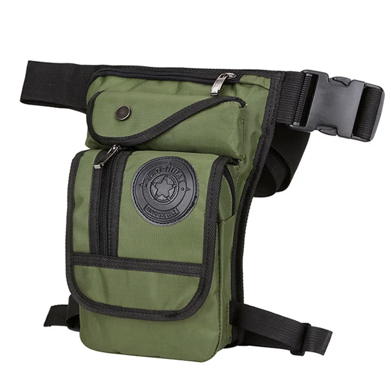 ArmyGreen Leg Bag Мужская сумка для ног в стиле хип-хоп, водонепроницаемая нейлоновая сумка для ног, мужская сумка для мотоциклистов и байкеров, поясная сумка, Многофункциональный тактический пояс, дорожный несессер - Цвет: ArmyGreen Leg Bag