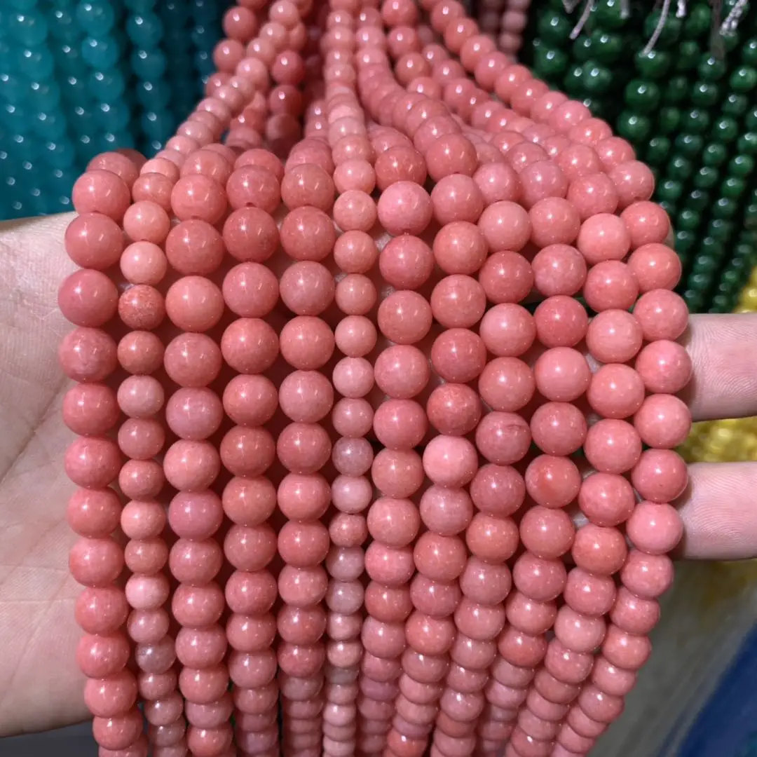 Rhodochrosite мужские каменные бусины сделаны из натурального камня кварца DIY