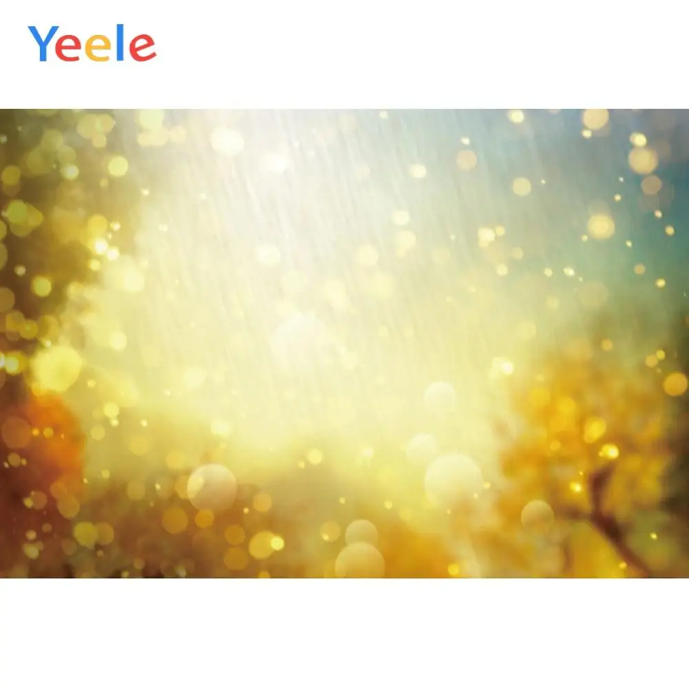 Фоны для фотосъемки Yeele осенние золотые солнечные лучи боке опавшие листья