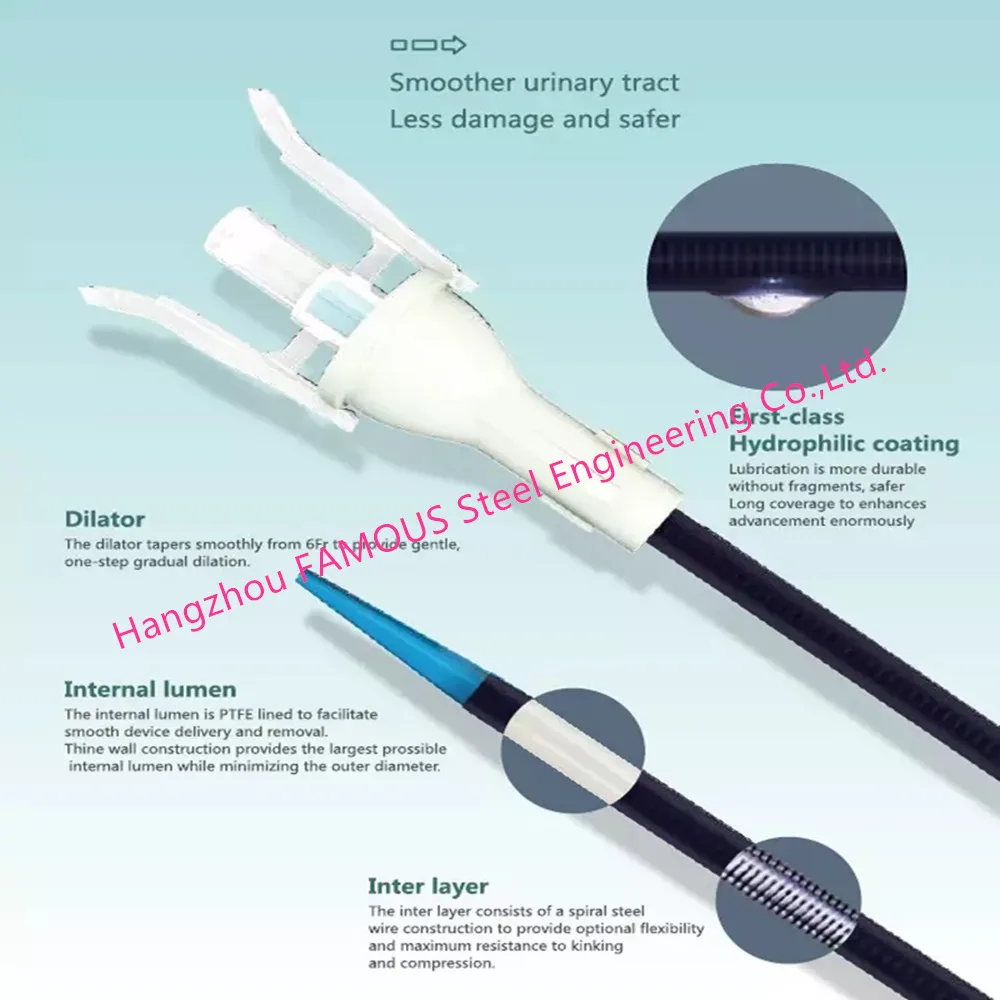 Медицинские хирургические инструменты эндоскоп уретеральный доступ оболочка из