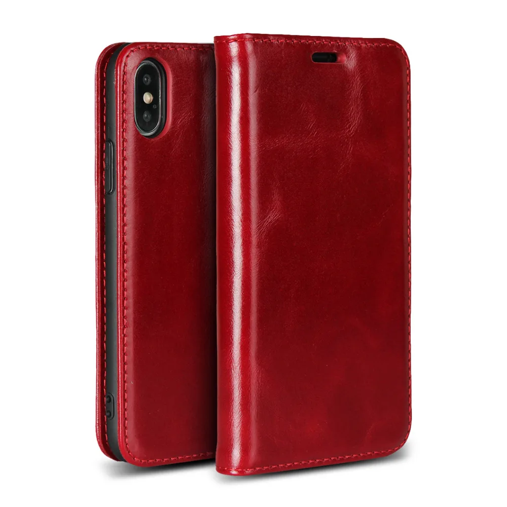 Классический чехол LUCKBUY из натуральной кожи с полным покрытием для Apple iPhone X XR XS MAX