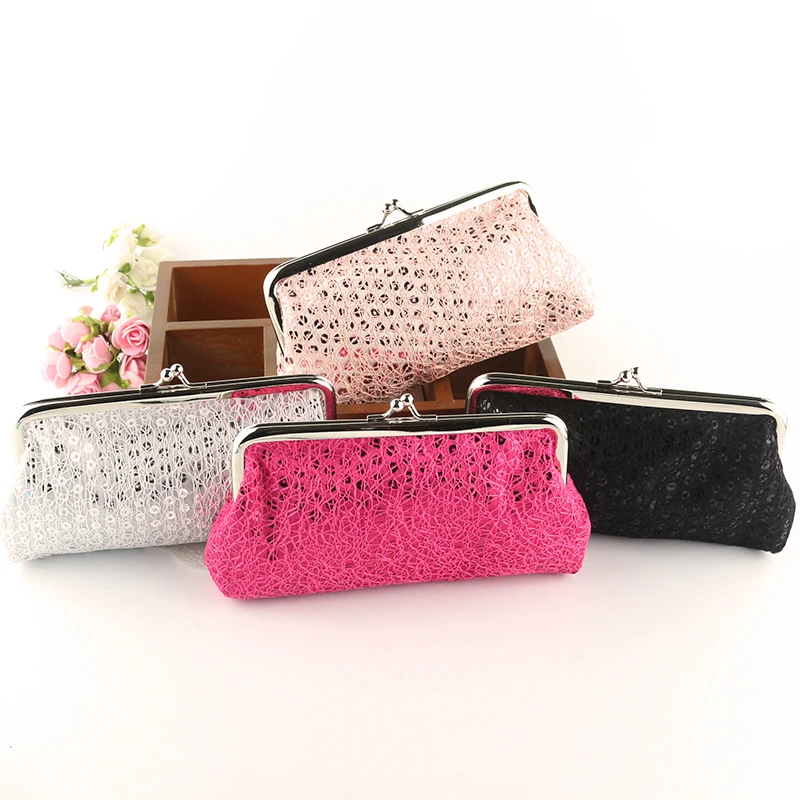 Женский кошелек на застежке с блестками новинка 2017 | Багаж и сумки