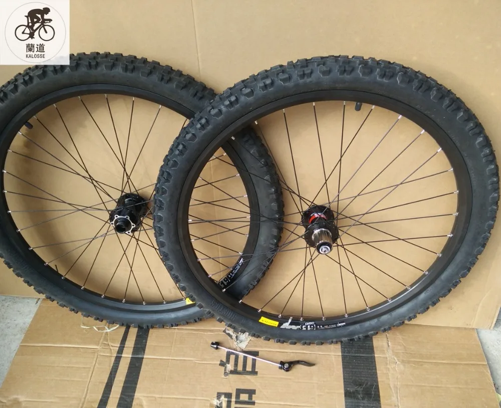 Колеса Kalosse DH шины + трубы колеса XC/AM 20 мм ступицы 32/36 H 26er горные | Спорт и