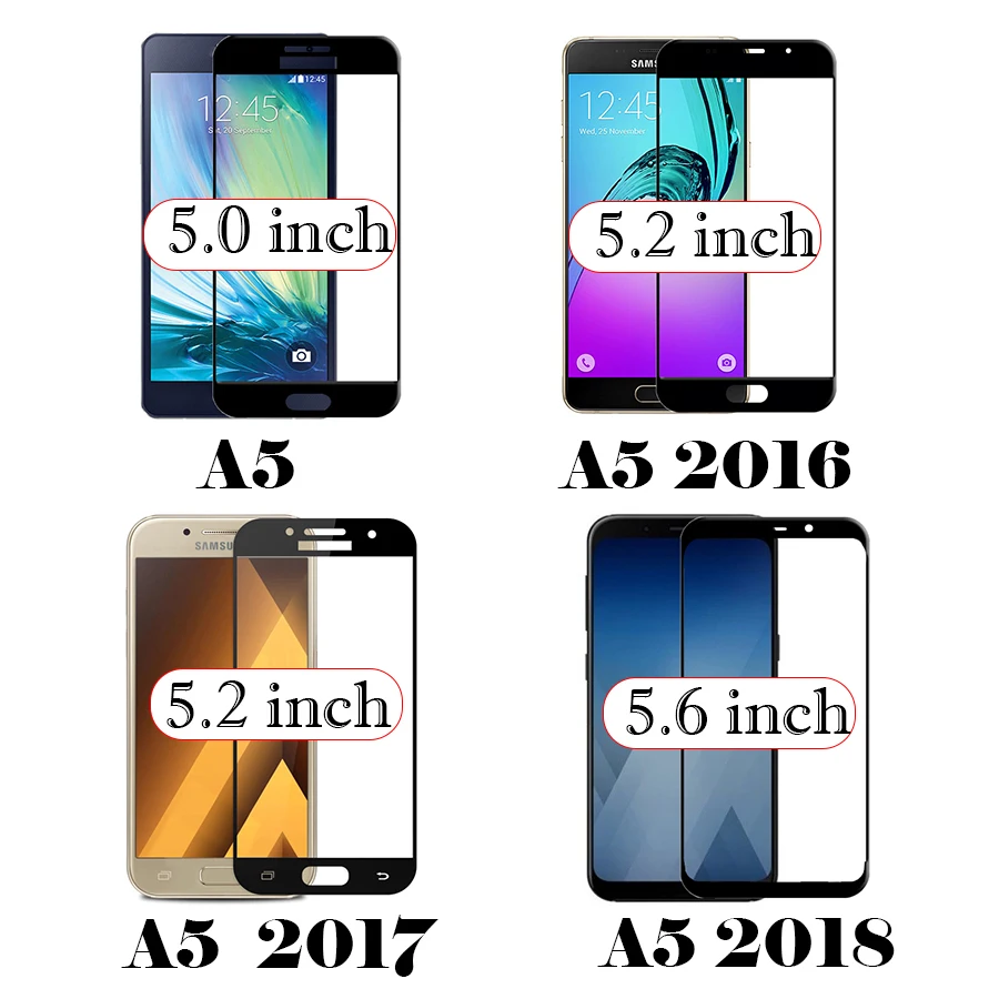 Защитное стекло для Samsung Galaxy A5 2018 2017 2016 cam tremp защита экрана закаленное glaxay A 5 5A