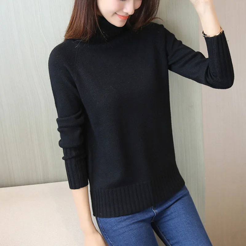 

2017 New hot Turtleneck sweater Autumn and winter Long sleeved knitted sweater