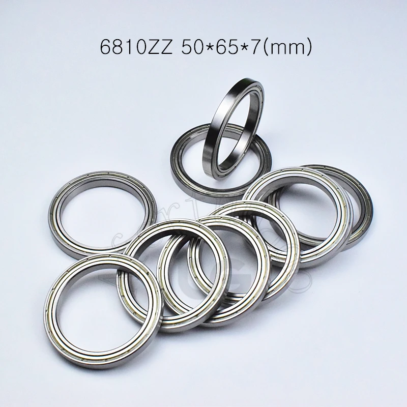 6810ZZ 50*65*7(mm) 1piece bearing ABEC-5 6810 6810ZZ chrome steel metal sealed bearing Thin wall bearings
