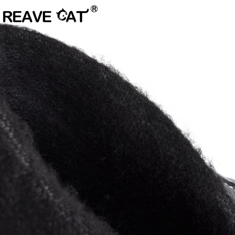 REAVE CAT/новые зимние женские ботинки Модные ботильоны с острым носком цвет черный