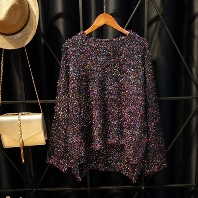 Hot Bright Color Women's Crew Neck Sweater Spring Long Sleeve 2 Colors One Size Sweaters Feminine Knit Pullovers | Женская одежда