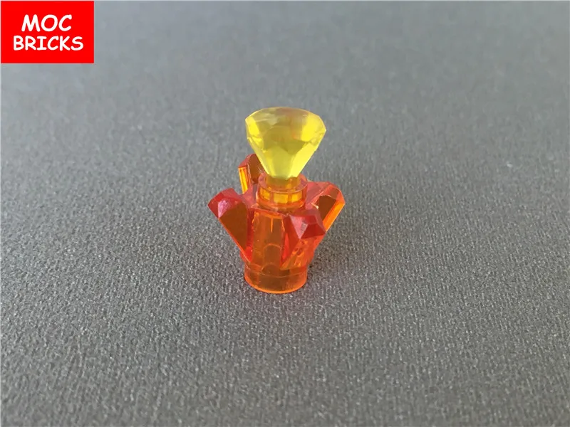 50 шт./лот MOC Кирпичи DIY духи транс Лайт рок 1x1 кристалл 4 точки драгоценность 11127