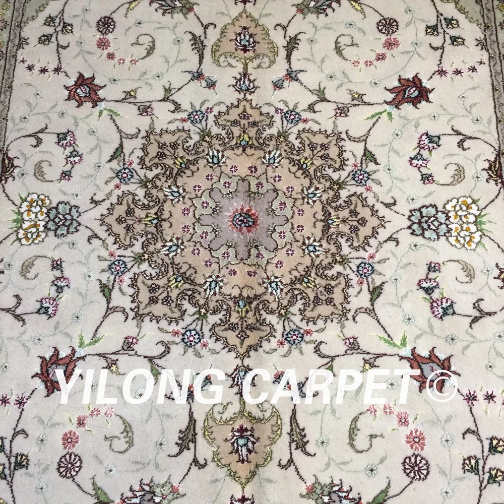 Yilong 4 'x 6' элегантный турецкий ковер с узлом ручной работы Восточное изысканное