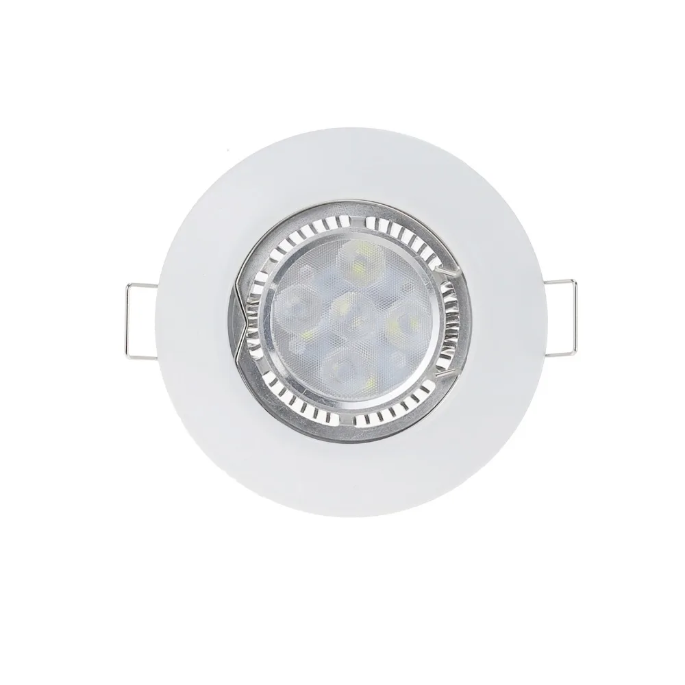 10PCS Modern Aluminum White Nickel Recessed Spotlight Surface Mounting Frame MR16 GU10 Base Socket Lighting Fixture