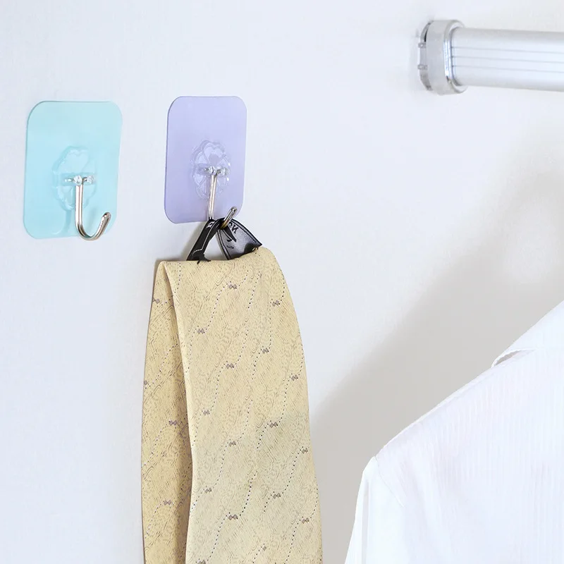 1 шт. прочный водонепроницаемый однотонный бесшовный Крючок для ванной настенный