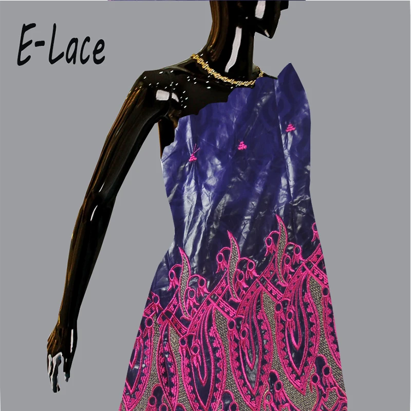 Новинка 2017 года поступление бисером африканских Базен Riche Getzner ткани с вышивкой