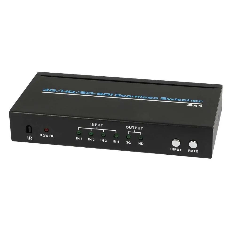 SDI коммутатор 4x1 BNC hd sd 3G бесшовные Switcher Масштабирование 1080 P + ИК-пульт