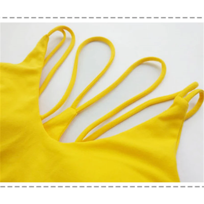 Oyoo High Impact Strappy Sport Bra Top Yellow Gym Yoga For Women Sexy Workout Red Fitness Clothing Cute Padded Bralette | Спорт и