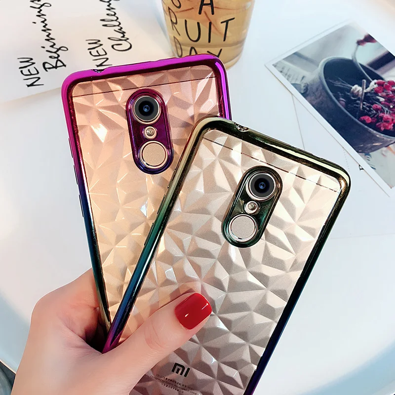Для Xiaomi mi 8 A1 A2 Lite красный Примечание 5 плюс 6 6A Pro S2 4X 4A покрытие градиент прозрачные