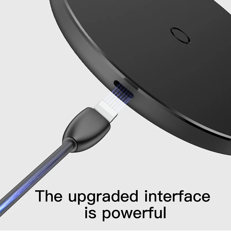 Baseus светодиодный дисплей Qi Беспроводное зарядное устройство для iPhone 11 Pro Max Xr X 10 Вт USB быстрая Беспроводная зарядка для Xiaomi Mix 3 samsung S9