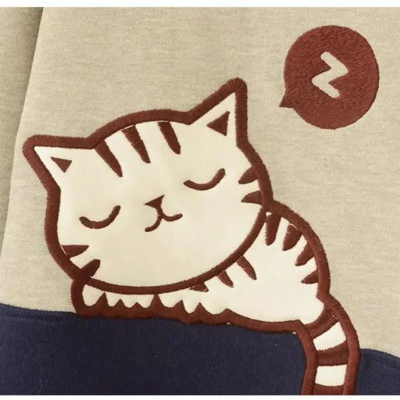 Женский свитшот с вышивкой в стиле девушки-Мори мультяшным рисунком милый