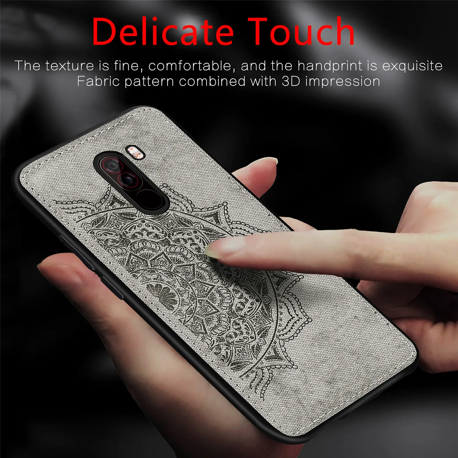 Luxury Cloth Texture Shockproof Case for Xiaomi Pocophone F1 Cover Coque Poco Magnetic Car Holder Protective Cases |