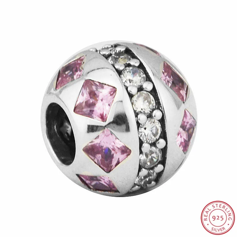 CKK RAILWAY Spacer Бусины коричневый с кристаллами и Opalesce CZ DIY Fit PANDORA Подвески Серебро 925 для женщин ювелирных изделий CK023