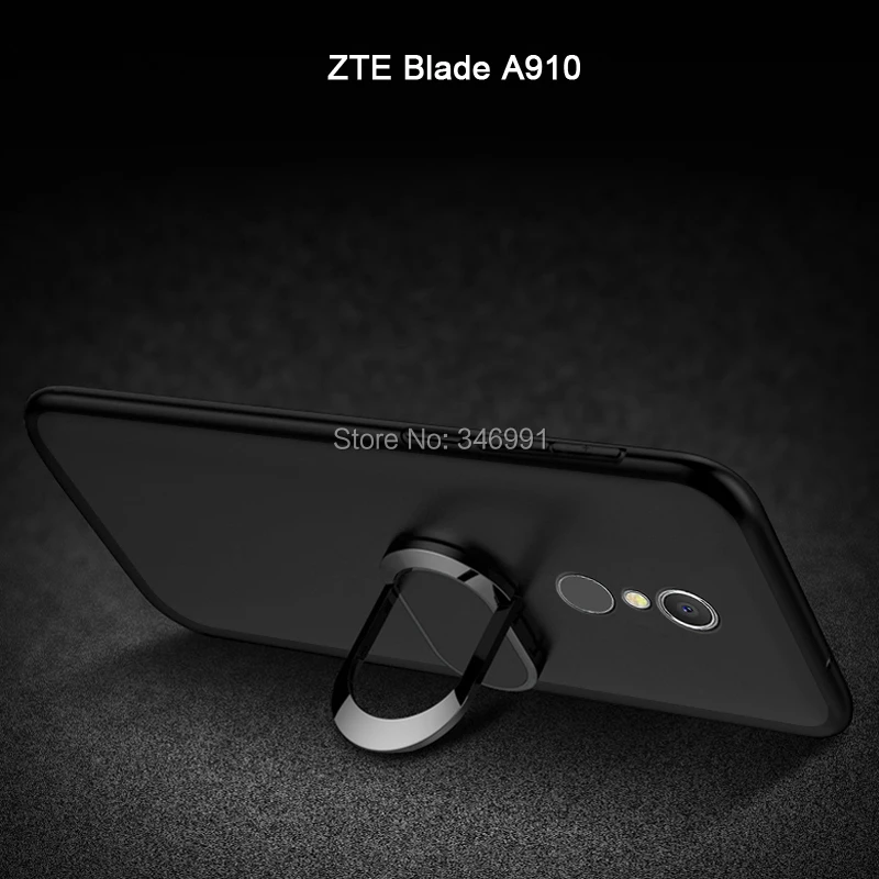 Zte A910 чехол для zte Blade A910 чехол Роскошный 5," мягкий черный силиконовый магнитный автомобильный держатель кольцо Coque для zte Blade A910 чехол s