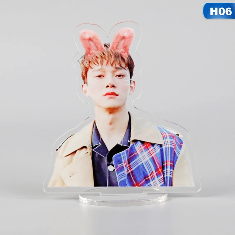 Kpop EXO Members Kawaii стоящая фигурка, кукла, акриловая, стоячая, декор стола, Канцелярский набор - Цвет: 6