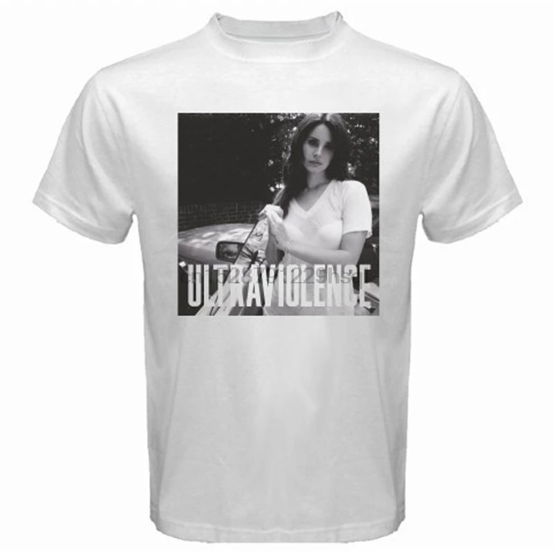 Футболка Homme 2019 Новая графическая футболка с круглым вырезом Lana Del Rey Ultraviolence