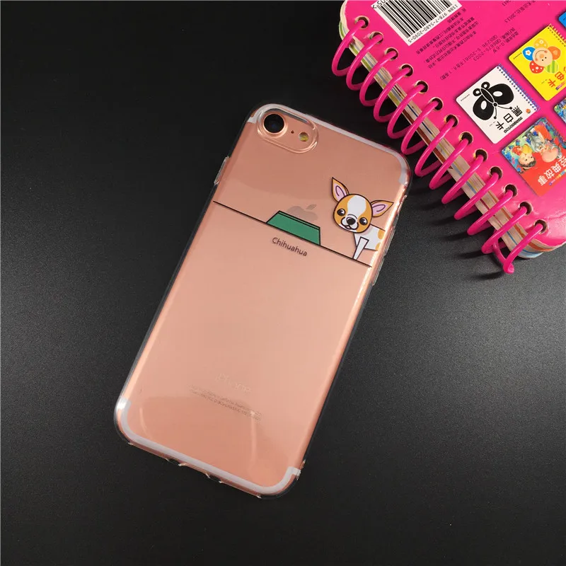 Мягкие TPU Чихуахуа шнауцер собака чехол для iPhone 6 6S plus 7 8 плюс милые ясно Животные