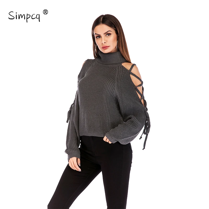 

Solid New Sale Sweaters And Pullovers Blusas De Inverno Feminina Pullover Women's Sexy Strapless Off-the-shoulder Sweater