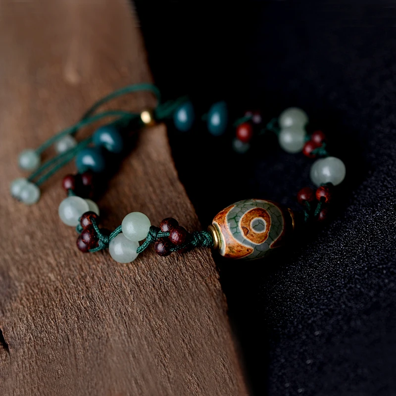 2019 Модные Винтажные бусины Dzi подвеска авантюрин и натуральный камень