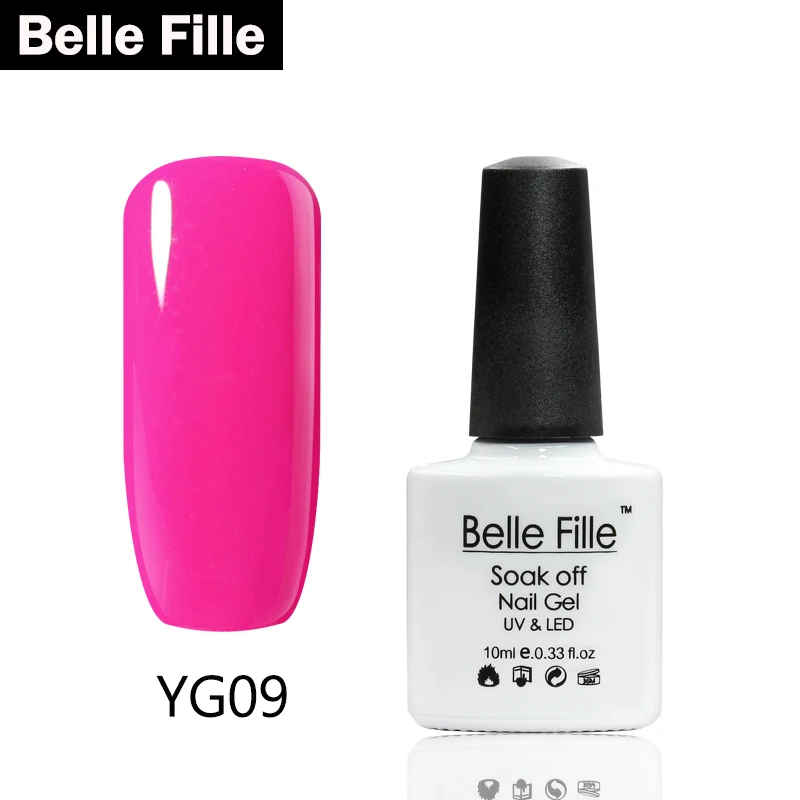 Belle Fille ногтей Гель лак 10 мл розовый неоновый гель для УФ прозрачный гель|Гель