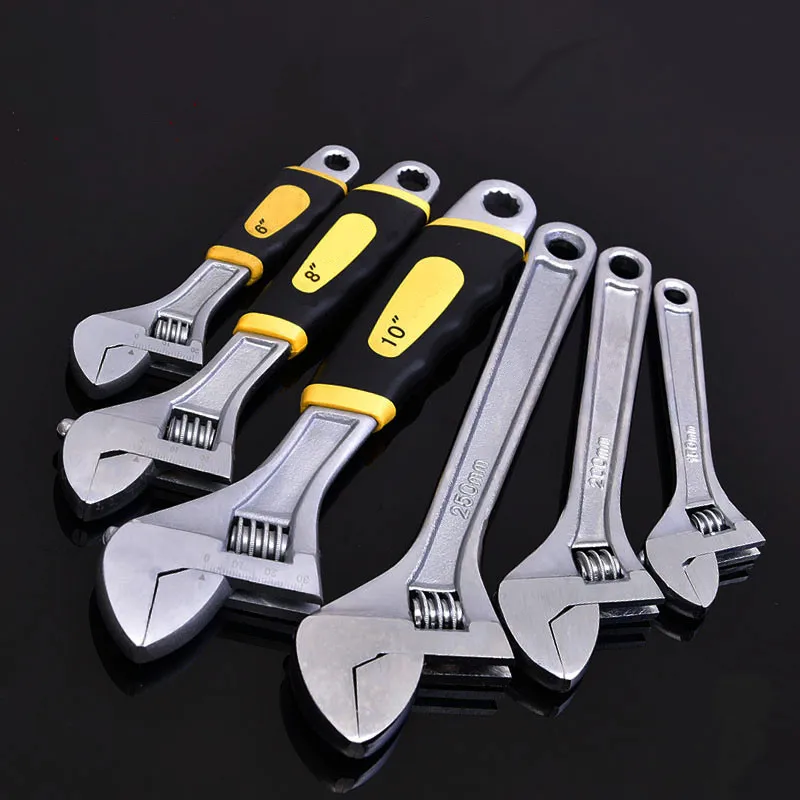 

High-quality wrench 6-15 inch Universal Adjustable Wrench 2mm-49mm Wrenches spanners Tool for car repair hand tools
