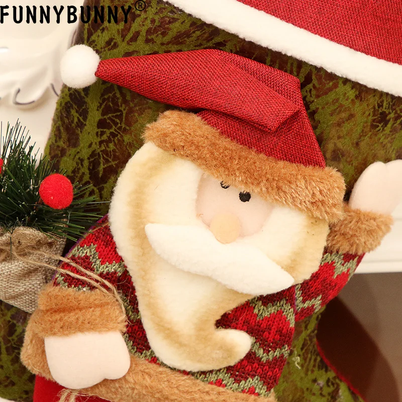 FUNNYBUNNY рождественские носки Подарочная сумка Рождественские украшения мешковина